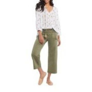 Tribal AUDREY BTN FLY WIDE LEG CAPRI 3 color Options